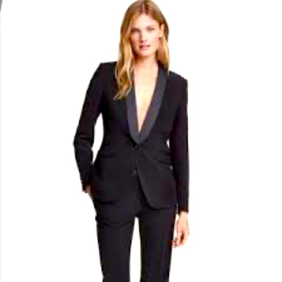 J. Crew Jackets & Blazers - J. Crew Collection Black Women’s Satin Shawl Collar Tuxedo Blazer size 4
